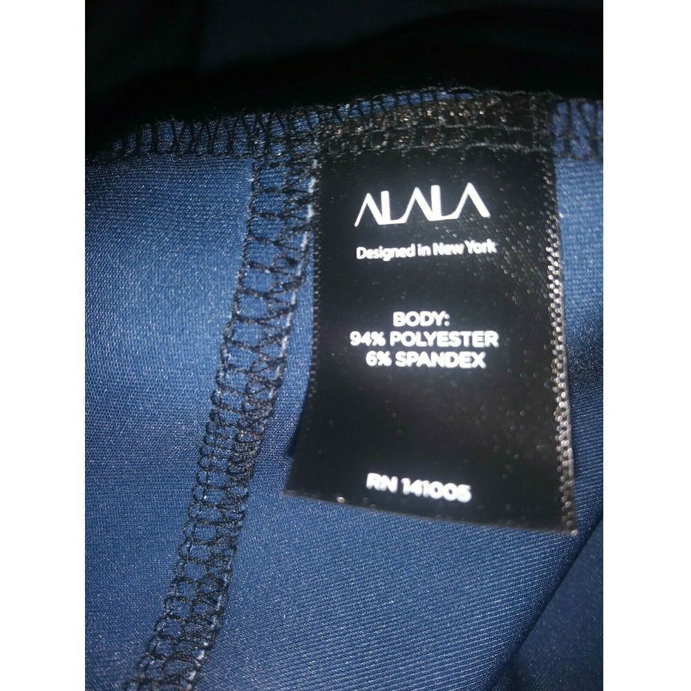 ALALA Vest Drape Front Athletic Black Blue Large - Picture 9 of 9
